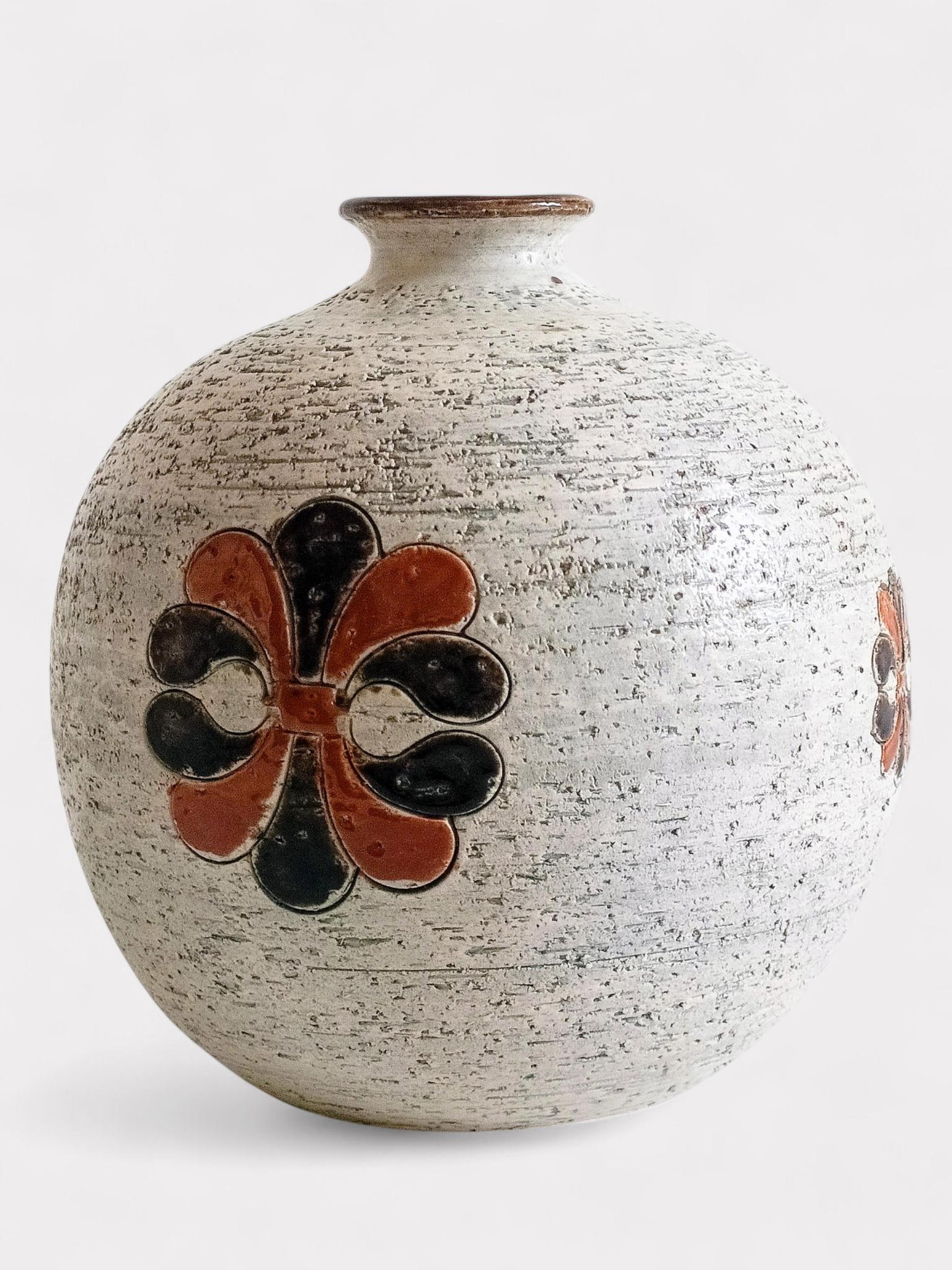Bitossi by Aldo Londi Chamotte Ball Vase, Italy, 1960s For Sale 10
