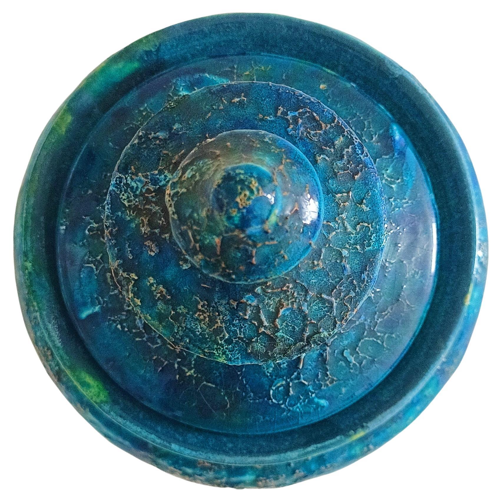 Ceramic Bitossi by Aldo Londi for Rosenthal Netter Pagoda Shaped Lidded Jar, Italy 1960s