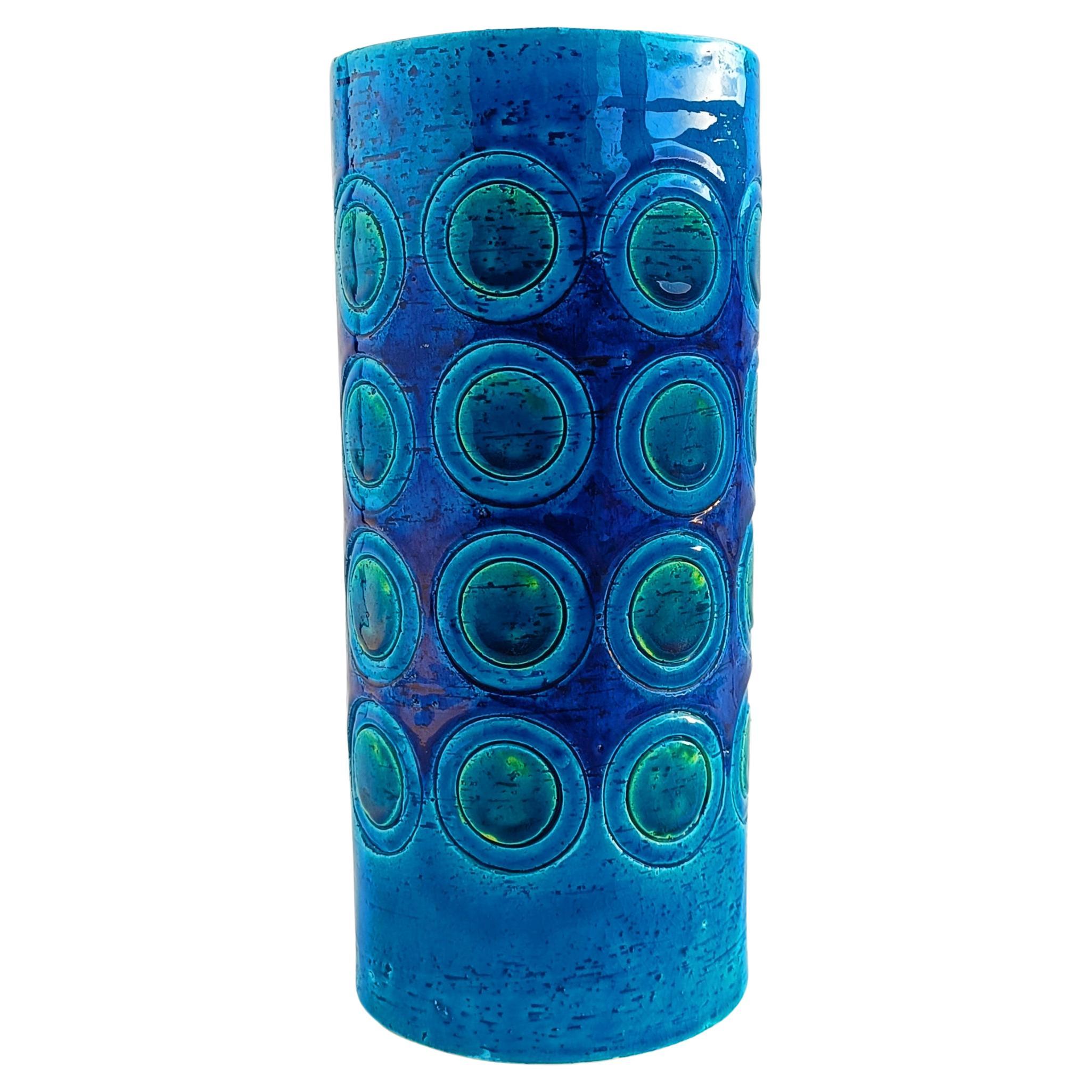 Bitossi by Aldo Londi Ikano Decor Rimini Blu Ceramic Vase, Italy, 1960s