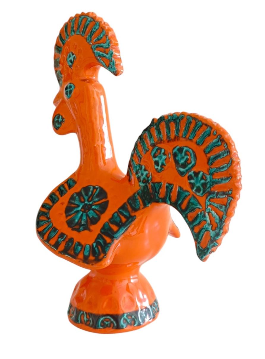 Bitossi by Aldo Londi Italian Vintage Ceramic Rooster, 1960s For Sale 6