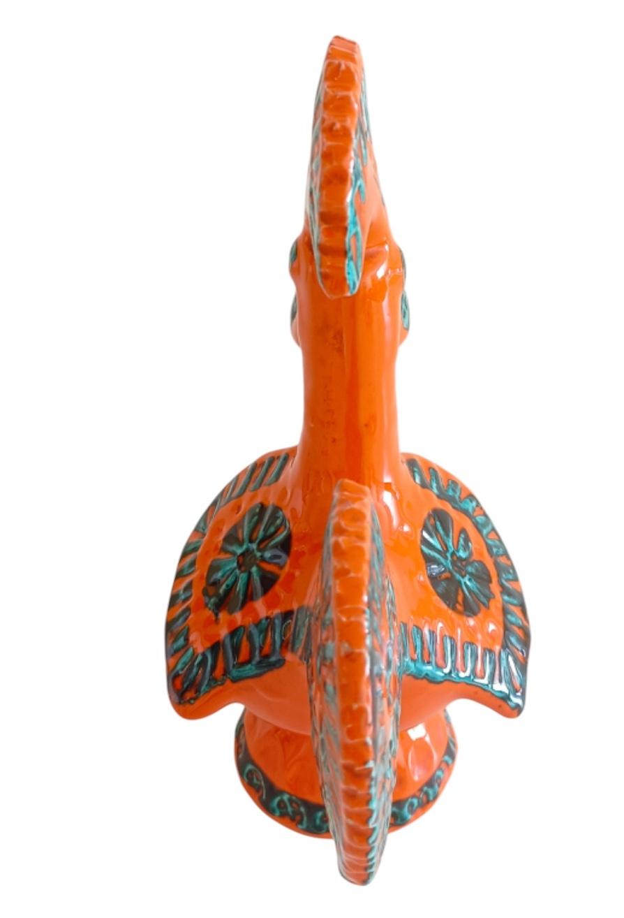Bitossi by Aldo Londi Italian Vintage Ceramic Rooster, 1960s For Sale 8