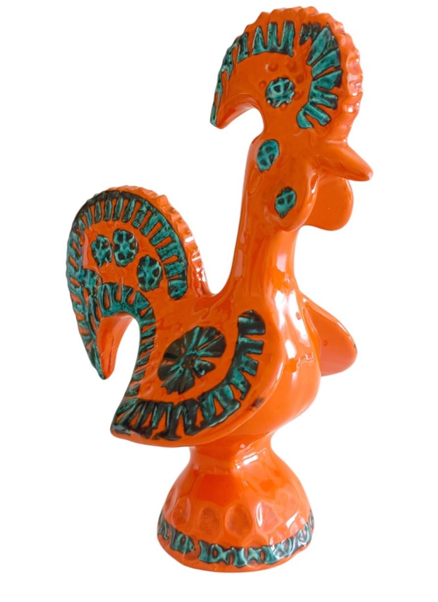 Bitossi by Aldo Londi Italian Vintage Ceramic Rooster, 1960s For Sale 4