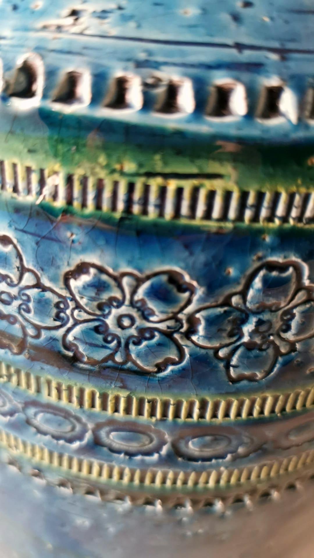 Bitossi by Aldo Londi, Italienische Vintage-Vase aus glasierter Keramik im Angebot 5