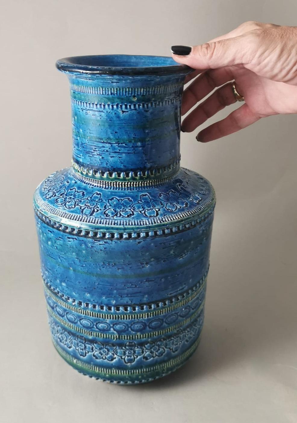 Bitossi by Aldo Londi, Italienische Vintage-Vase aus glasierter Keramik im Angebot 10