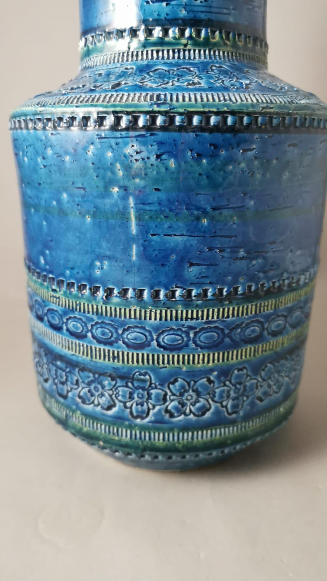 Bitossi by Aldo Londi, Italienische Vintage-Vase aus glasierter Keramik im Angebot 1