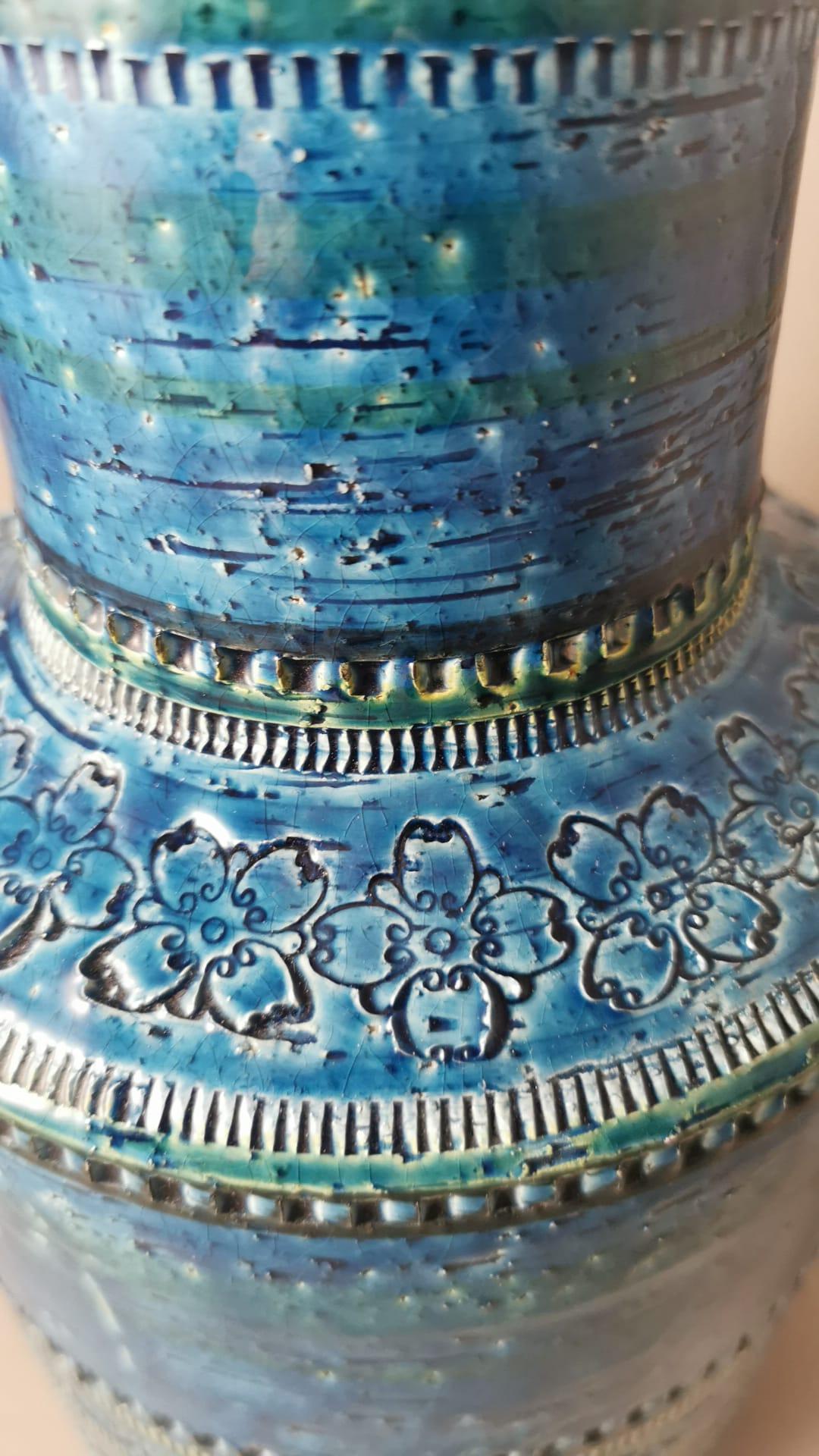 Bitossi by Aldo Londi, Italienische Vintage-Vase aus glasierter Keramik im Angebot 2