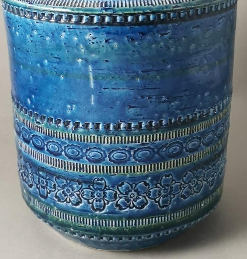 Bitossi by Aldo Londi, Italienische Vintage-Vase aus glasierter Keramik im Angebot 3
