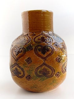 Bitossi by Aldo Londi Spagnolo Decor Ceramic Vase, Italy, 1960s