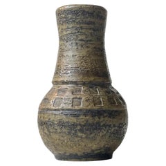 Bitossi Camouflage Glaze Chamotte Stoneware Vase by Aldo Londi