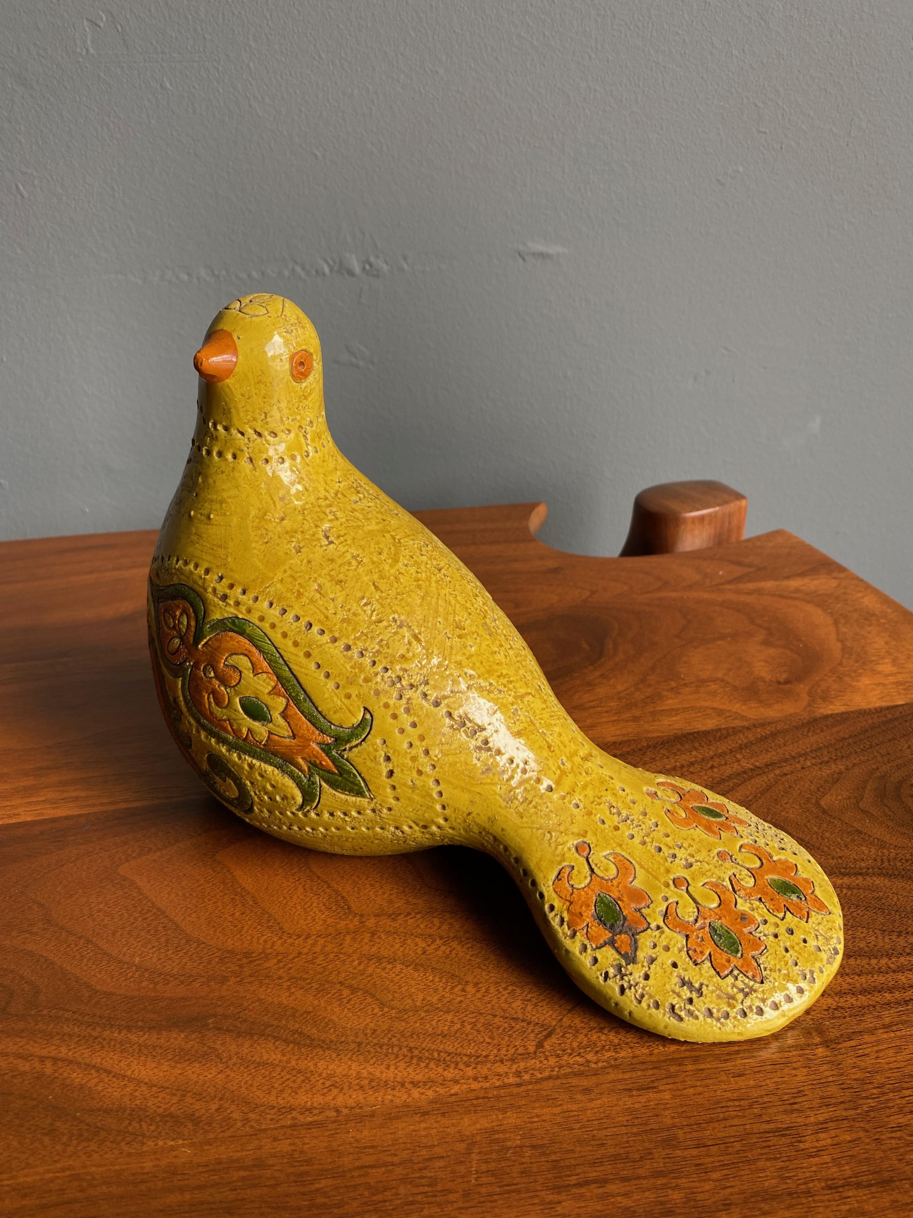 Bitossi Ceramic Bird Sculpture for Raymor, circa 1960.
