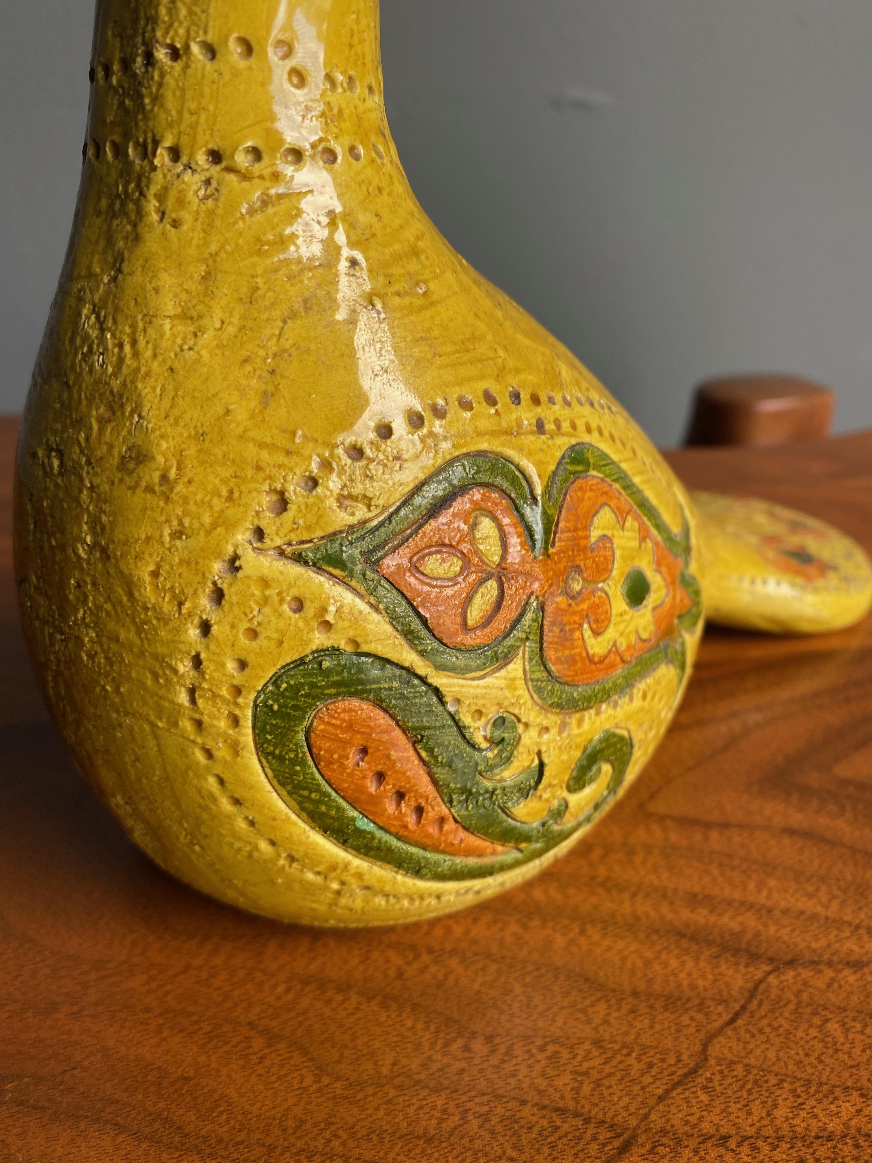 Glazed Bitossi Ceramic Bird Sculpture for Raymor, circa 1960
