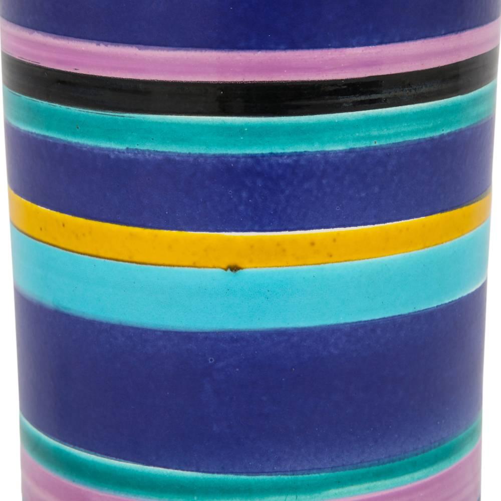 Bitossi Lamp, Ceramic, Stripes, Blue, White, Signed For Sale 1