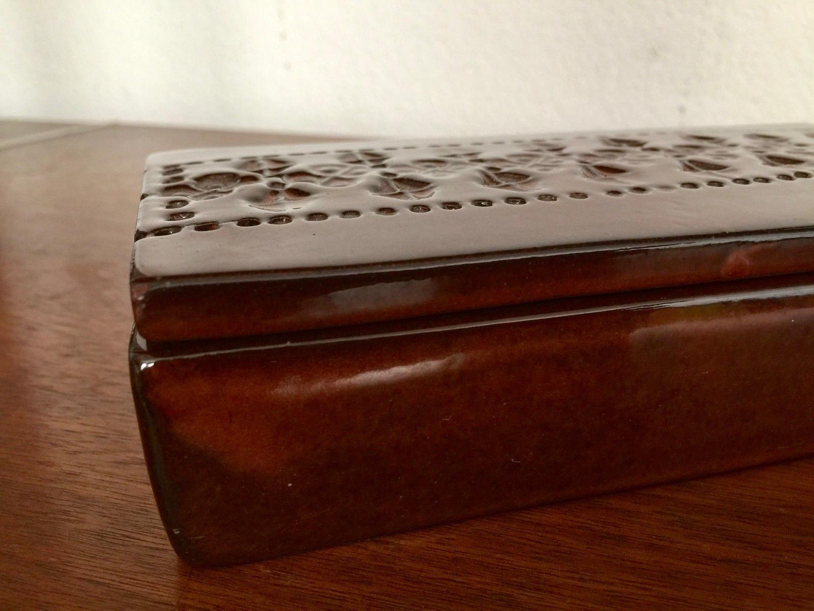 Late 20th Century Bitossi Ceramic Brown Box