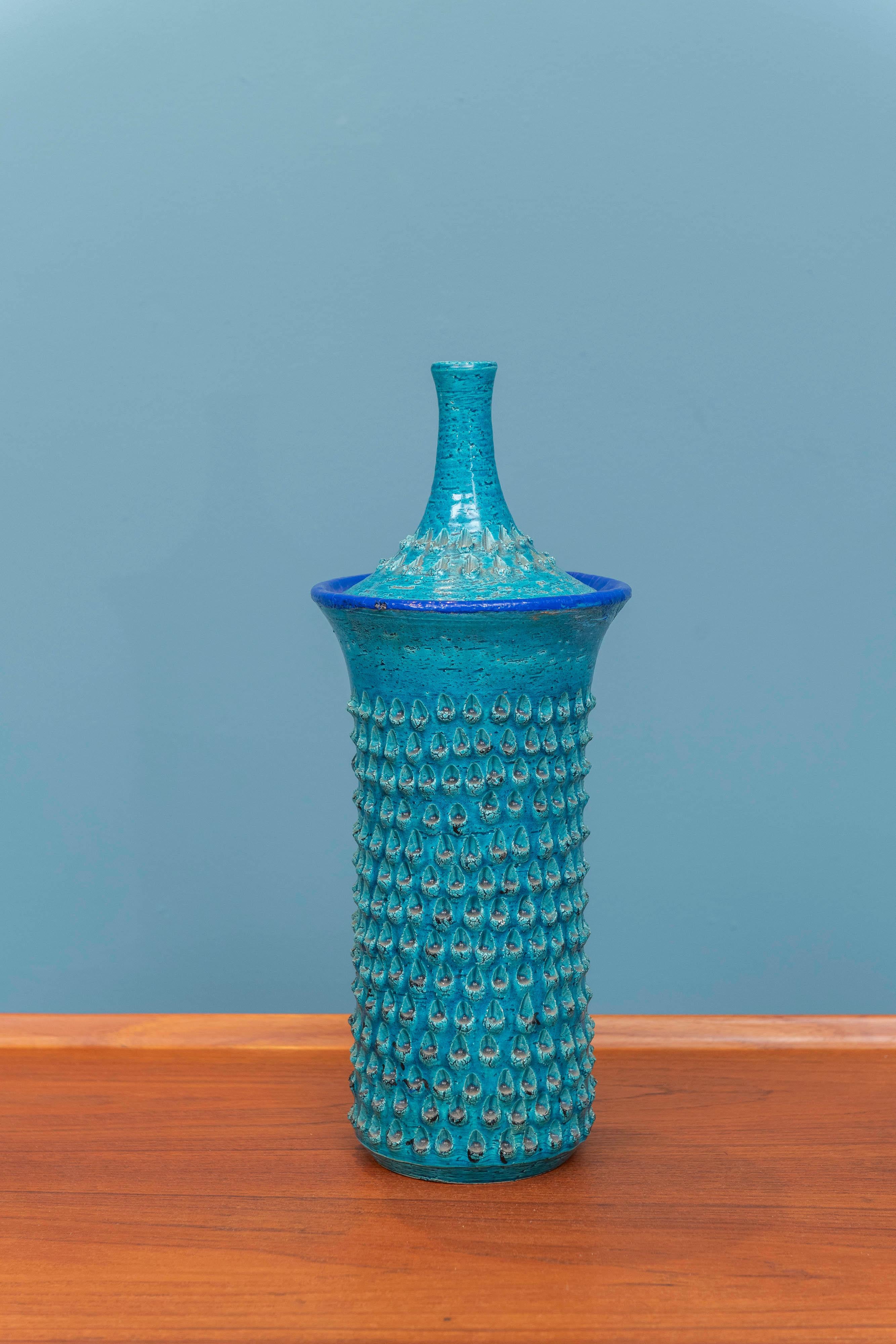 Vase couvert en céramique Bitossi, Italie en vente 2