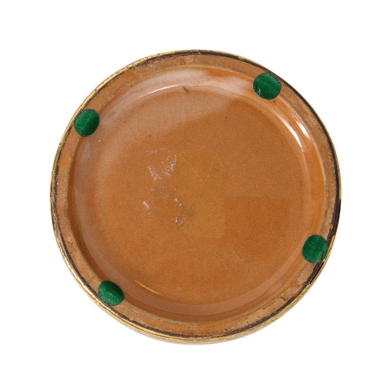 Bitossi Ceramic Cylinder Vase Brushed Gold Pottery, Italy, 1960s at 1stDibs