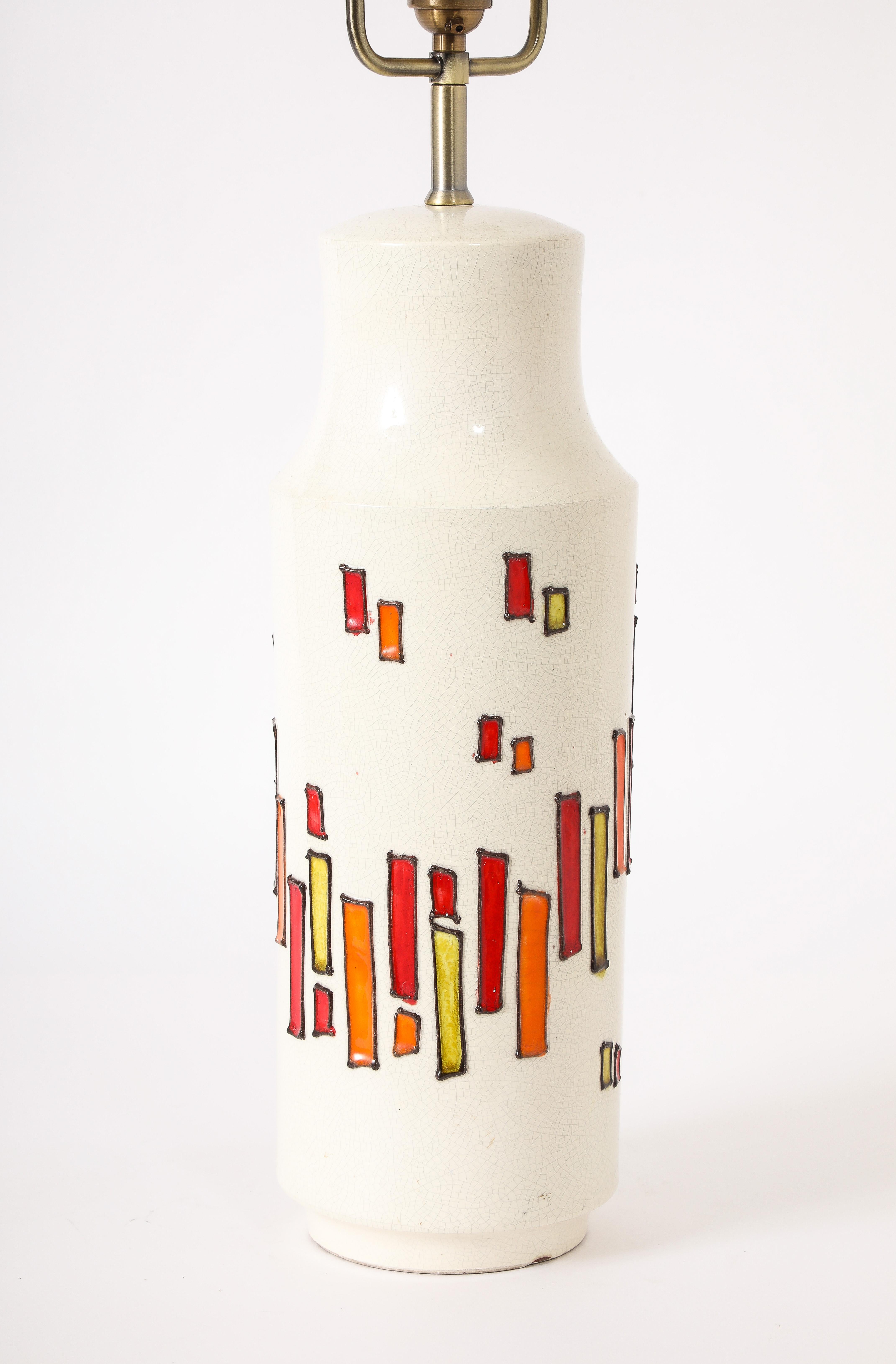 Lampe en céramique et verre fusionné Bitossi, Italie, années 1960 en vente 3