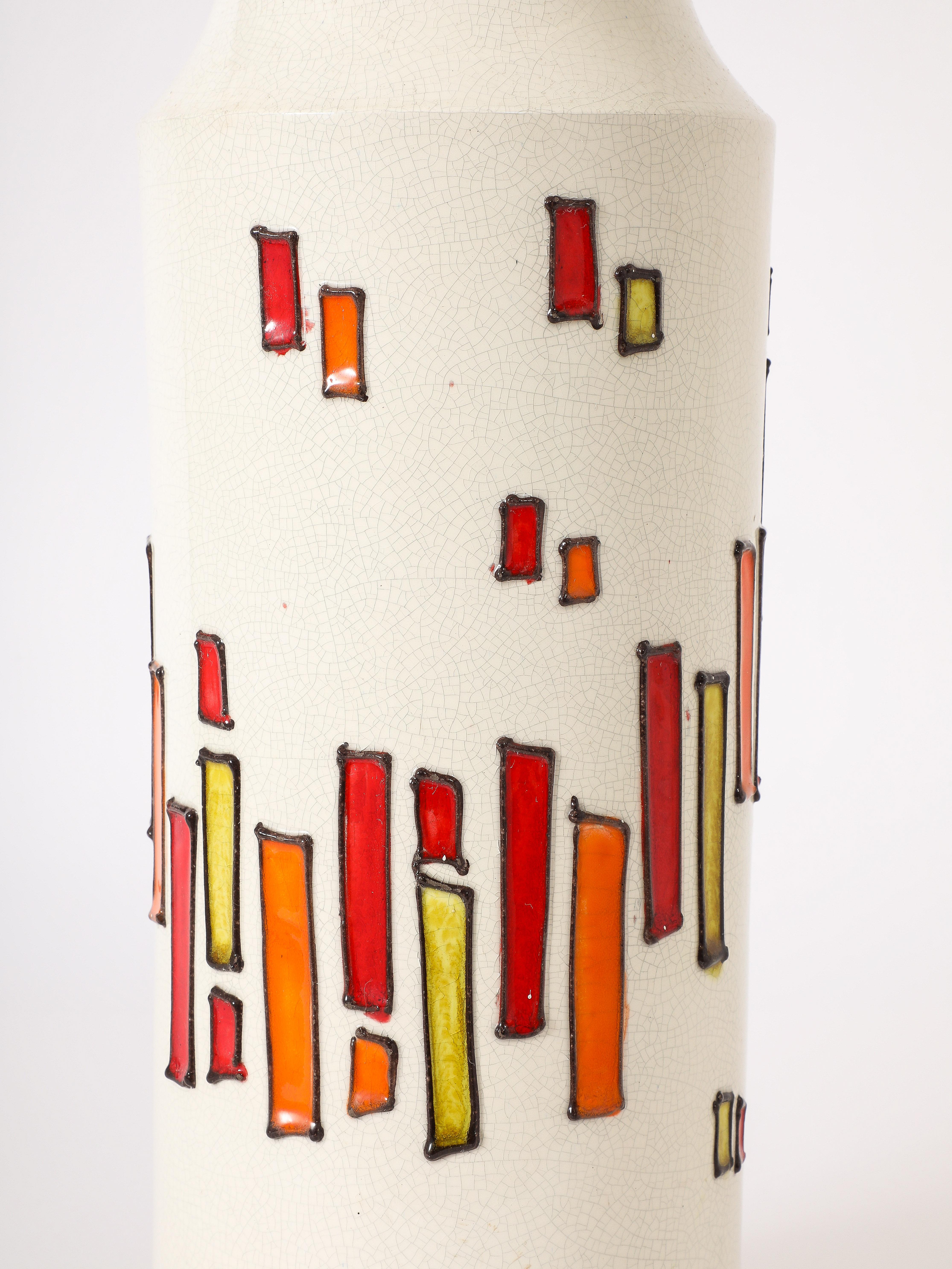 Lampe en céramique et verre fusionné Bitossi, Italie, années 1960 en vente 4