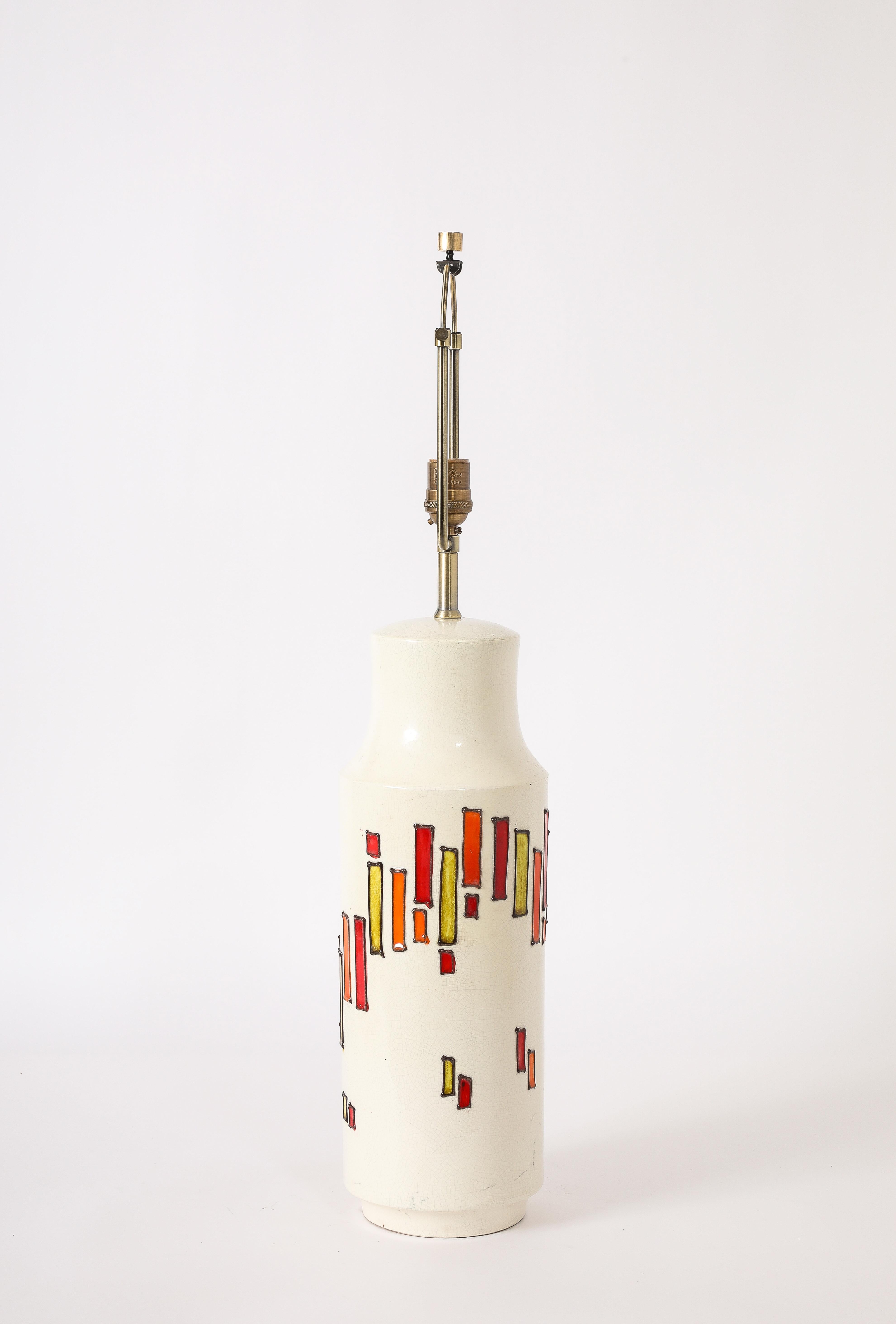 Lampe en céramique et verre fusionné Bitossi, Italie, années 1960 en vente 6