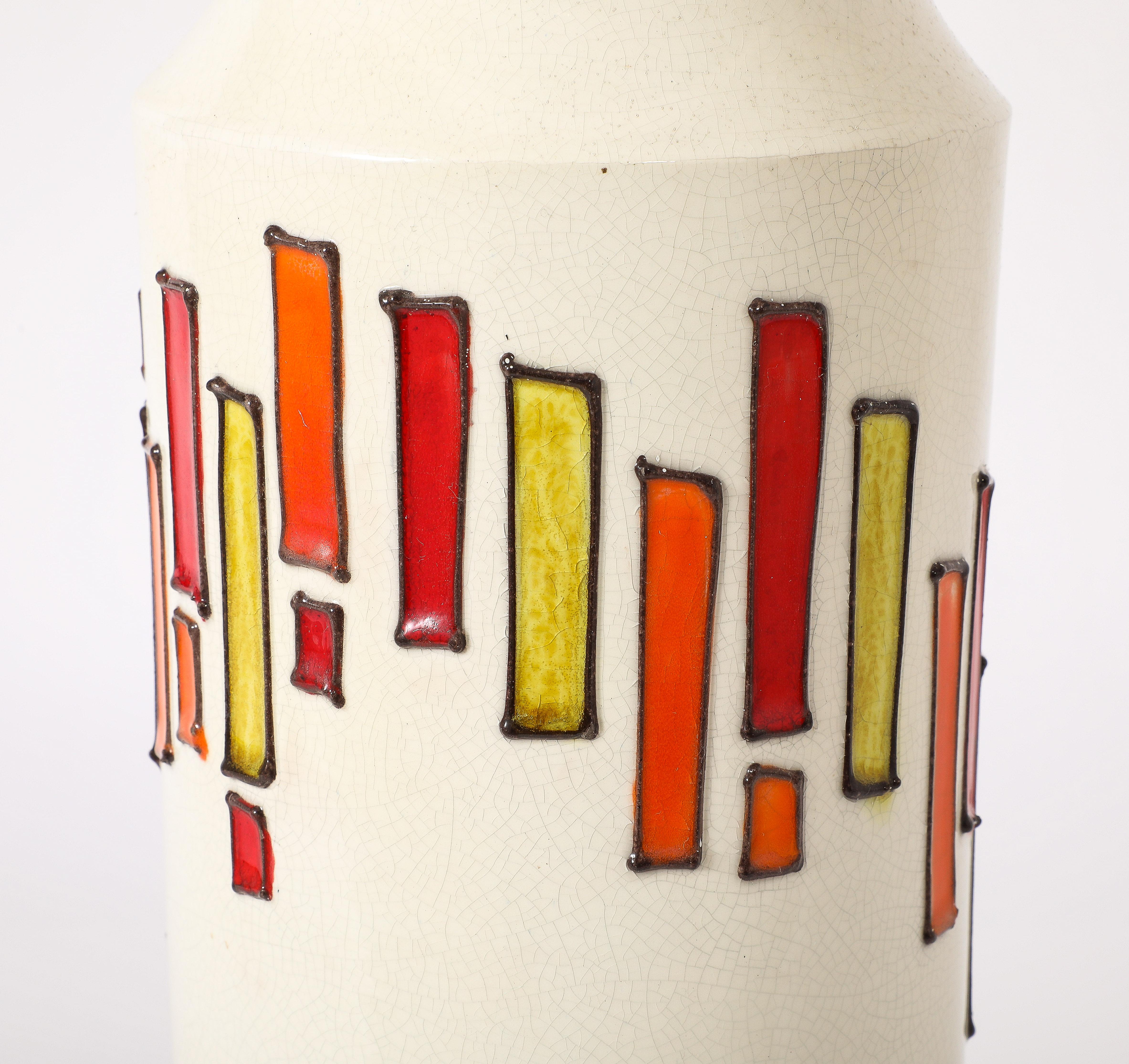 Lampe en céramique et verre fusionné Bitossi, Italie, années 1960 en vente 9
