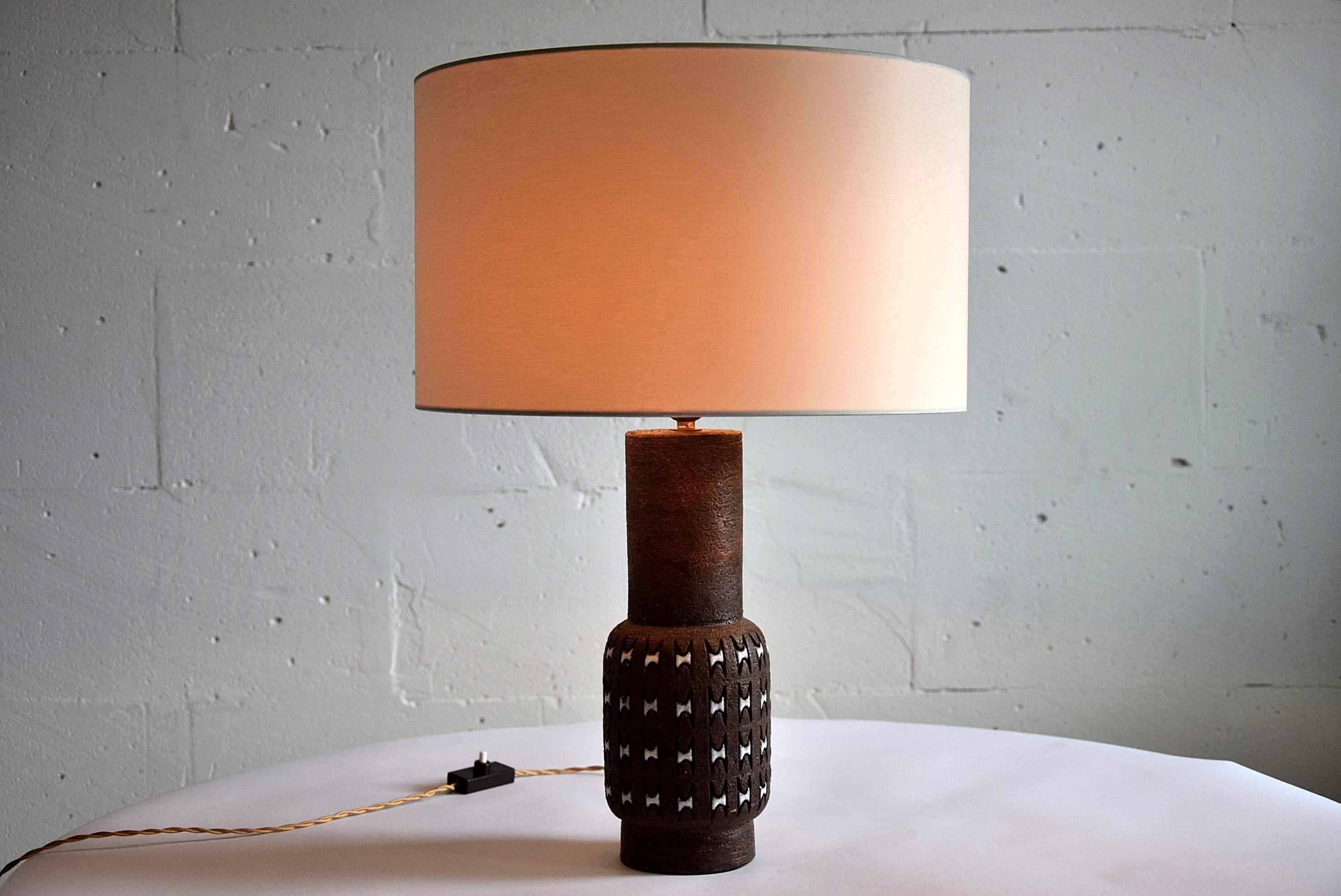 Bitossi Ceramic Mid-Century Modern Table Lamp by Aldo Londi In Good Condition In Weesp, NL