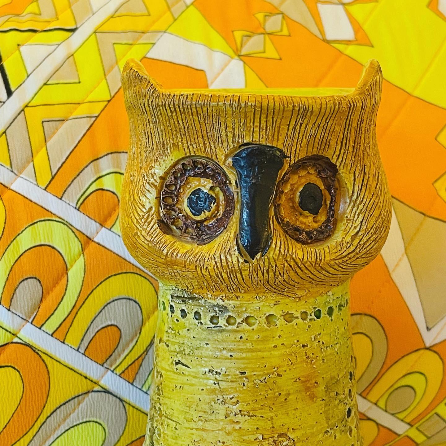 Mid-Century Modern Bitossi Ceramic Owl by Aldo Londi
