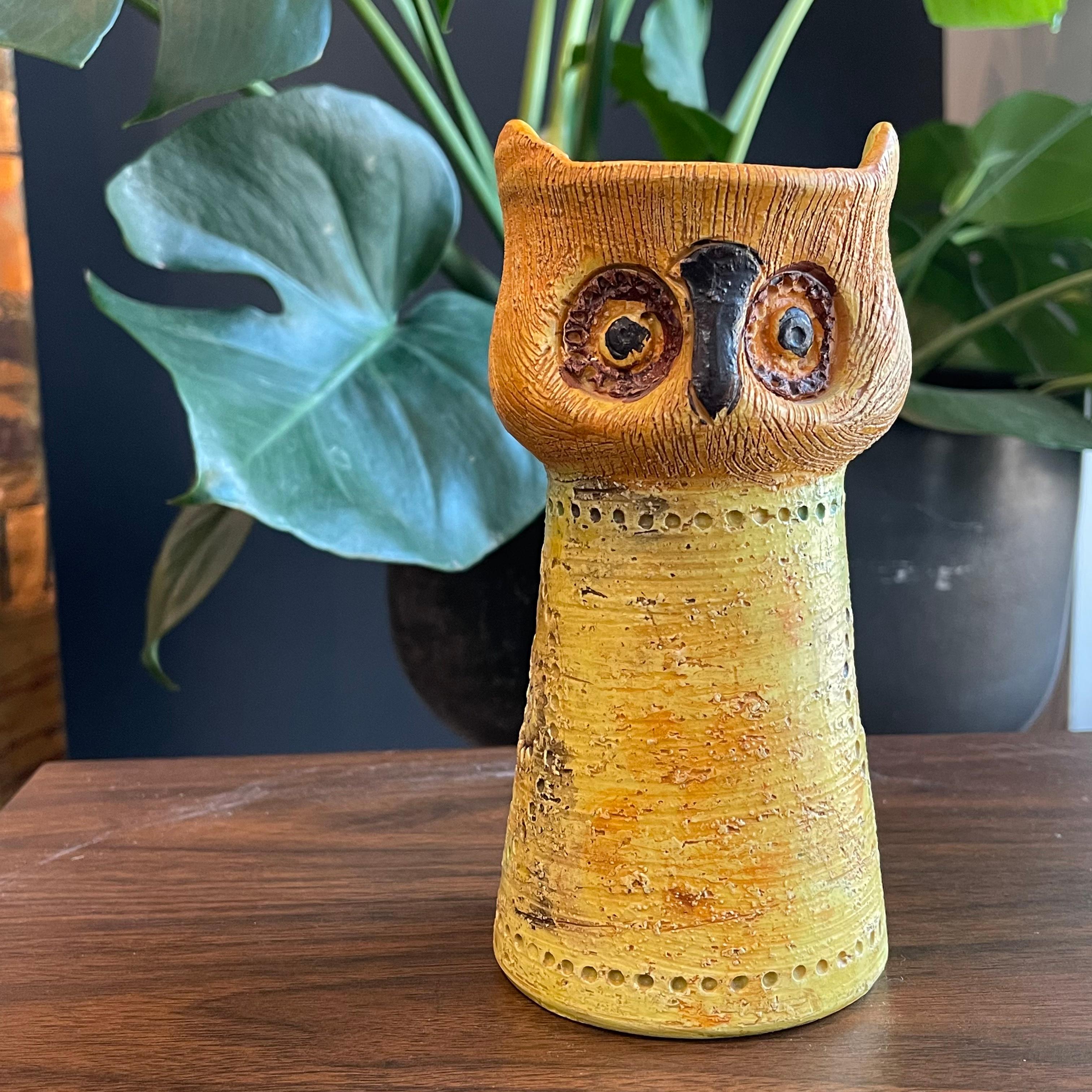 Italian Bitossi Ceramic Owl by Aldo Londi