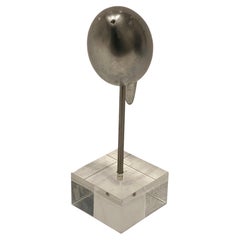 Bitossi Ceramic Platinum Bird on Lucite Stand by Aldo Londi #2