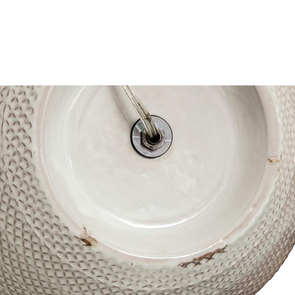 Bitossi Lamp, White Textured Honeycombed Ceramic, Signed 4