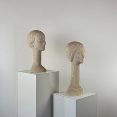 Bitossi Ceramic Refrattaria Busts "Mother and Daughter" – Italy, 1970s