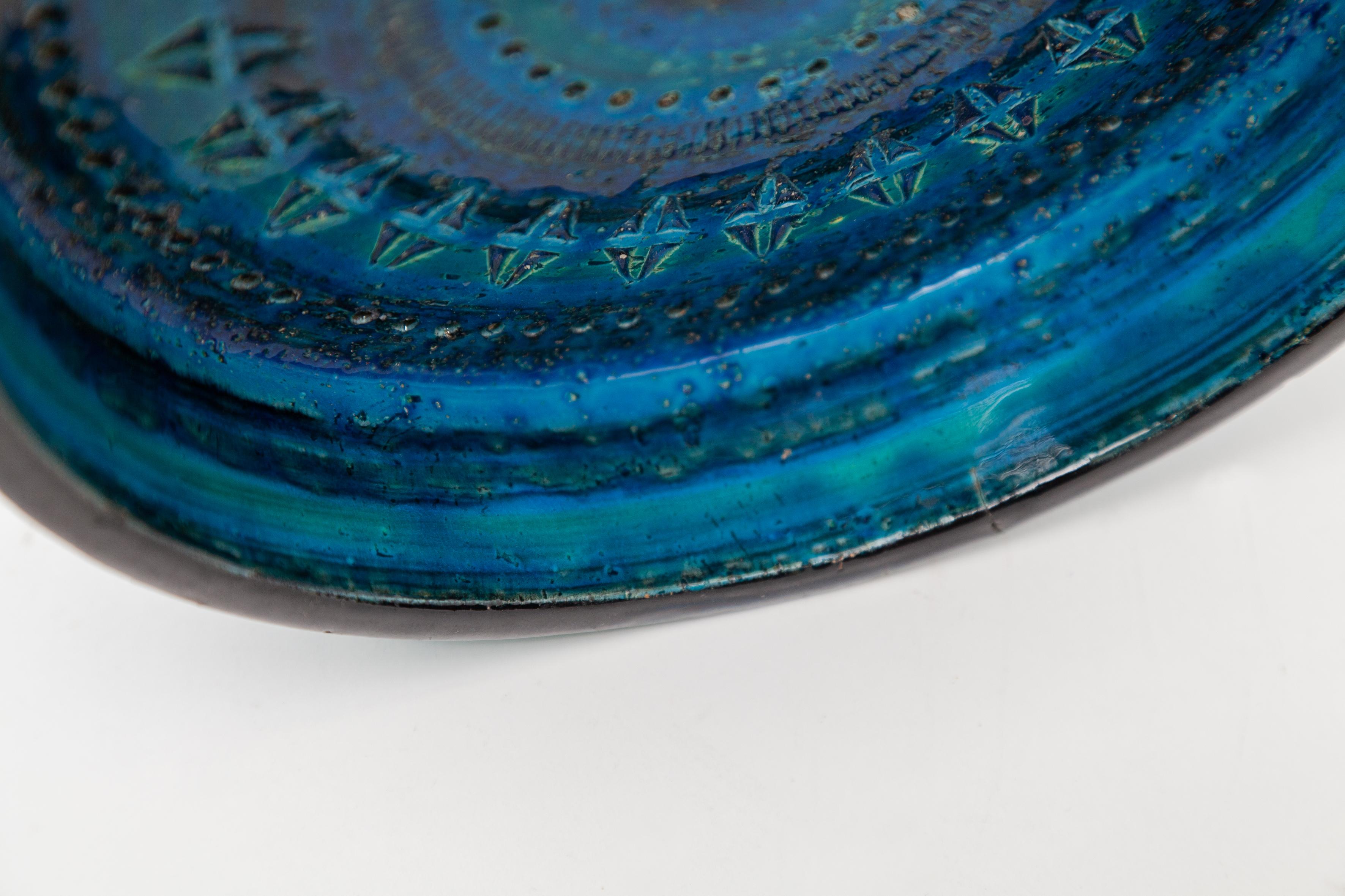 Bitossi Ceramic Rimini Blue Designed by Aldo Londi, Italy In Good Condition In Antwerp, BE