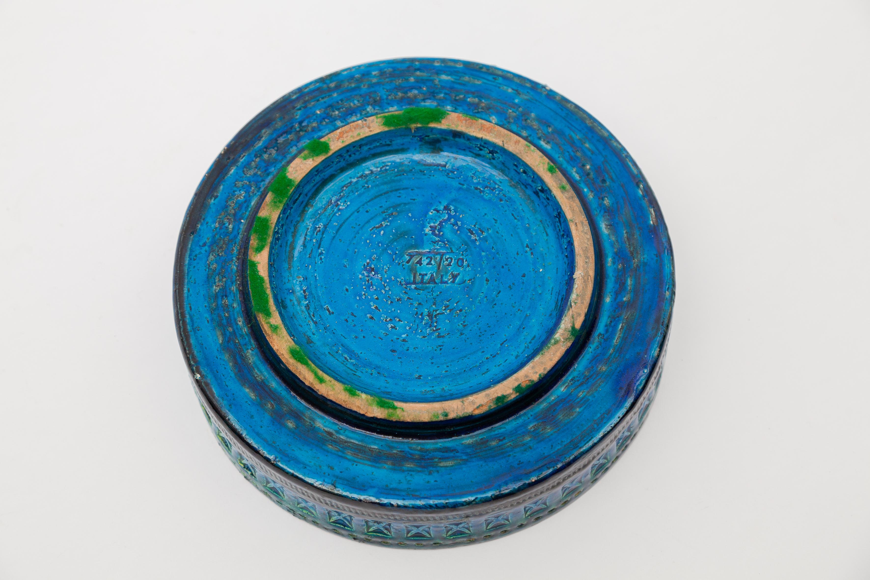 Late 20th Century Bitossi Ceramic Rimini Blue Designed by Aldo Londi, Italy