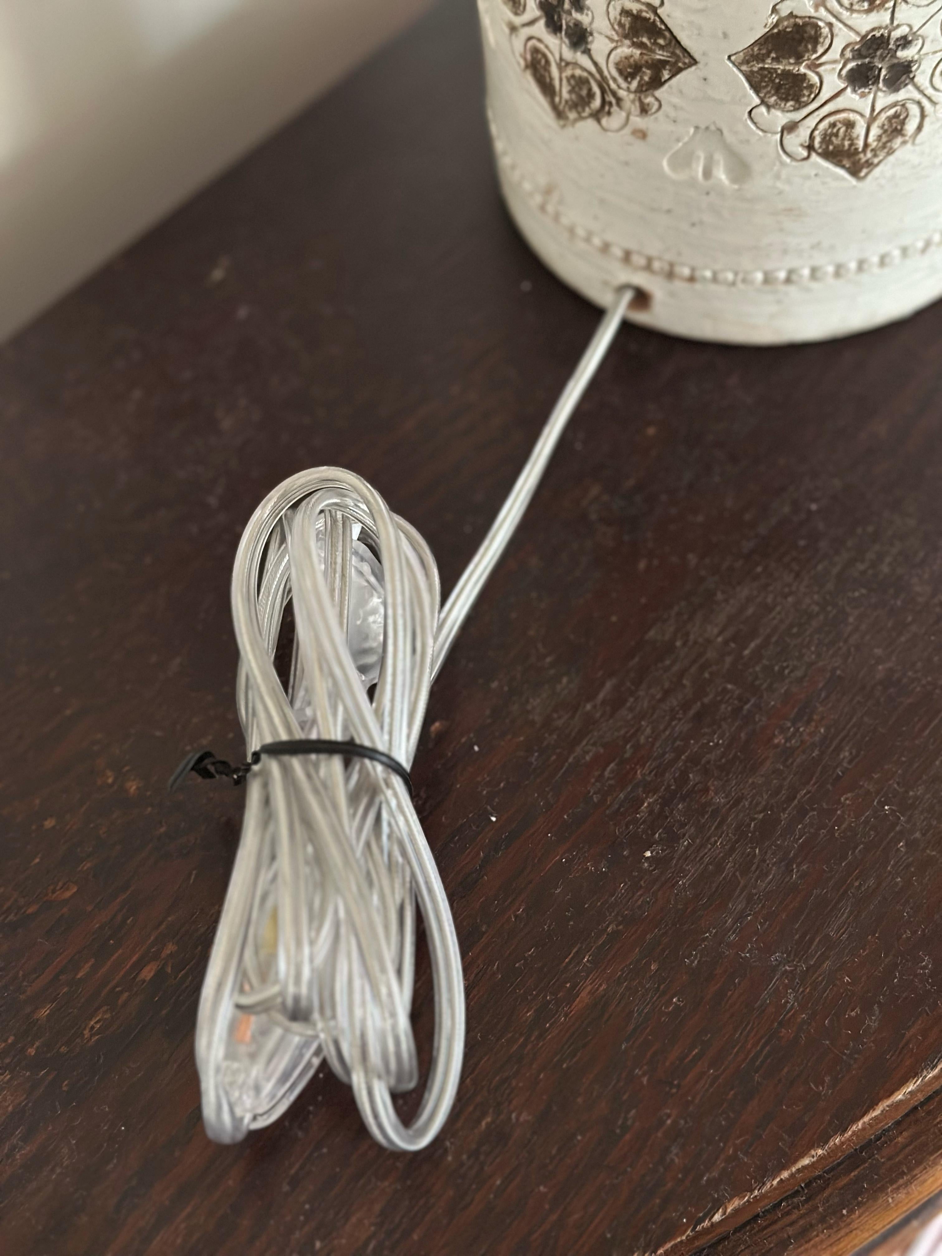 Lampe de table en céramique Bitossi par Aldo Londi Heart Decor en crème et marron. 1970s. en vente 4