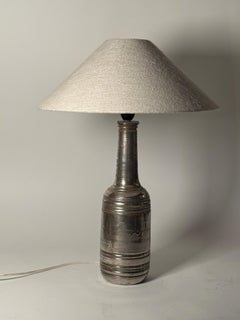 Bitossi Tischlampe aus Keramik von Aldo Londi in Silver Coat. 1970s.