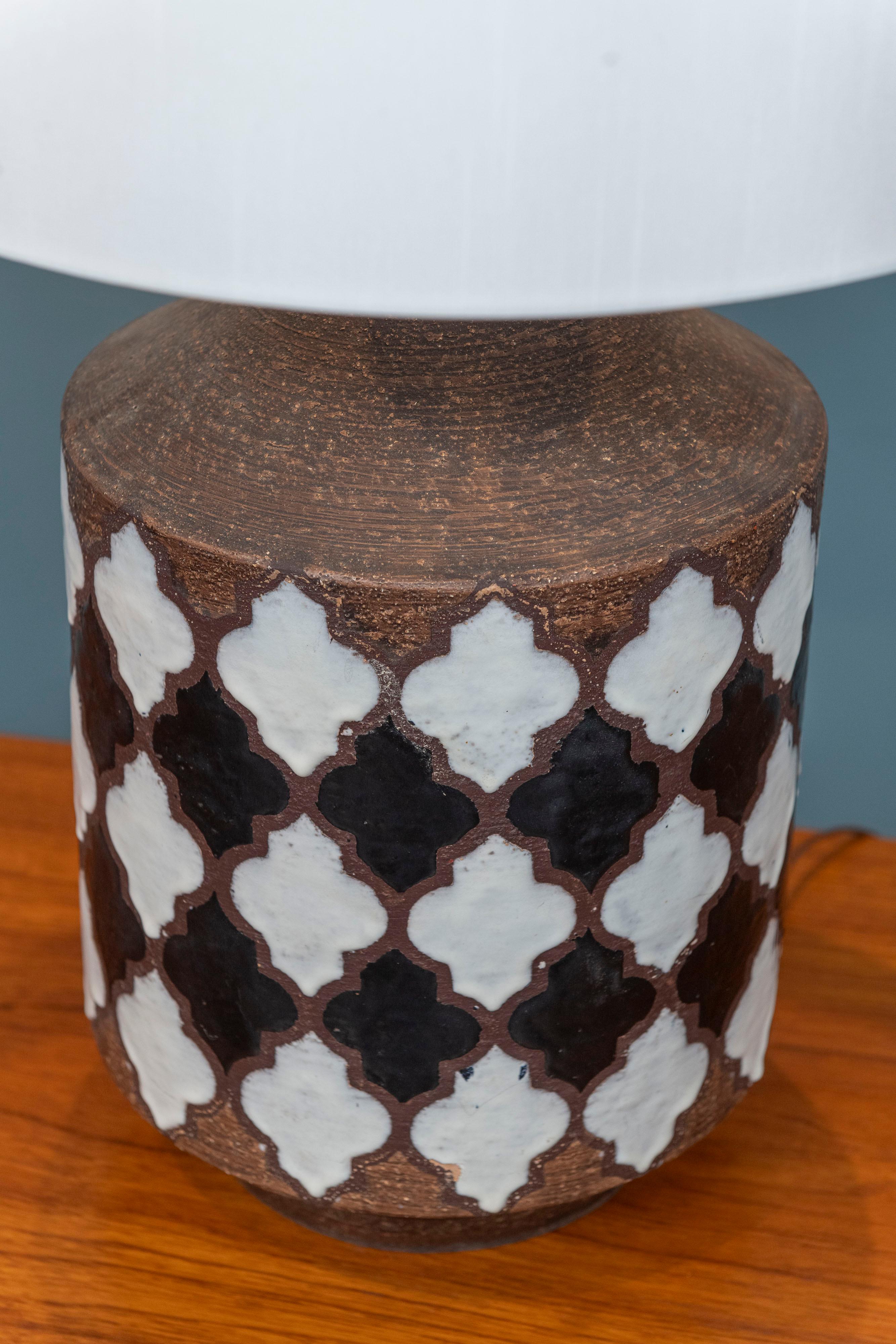 Mid-Century Modern Bitossi Ceramic Table Lamp, Italy