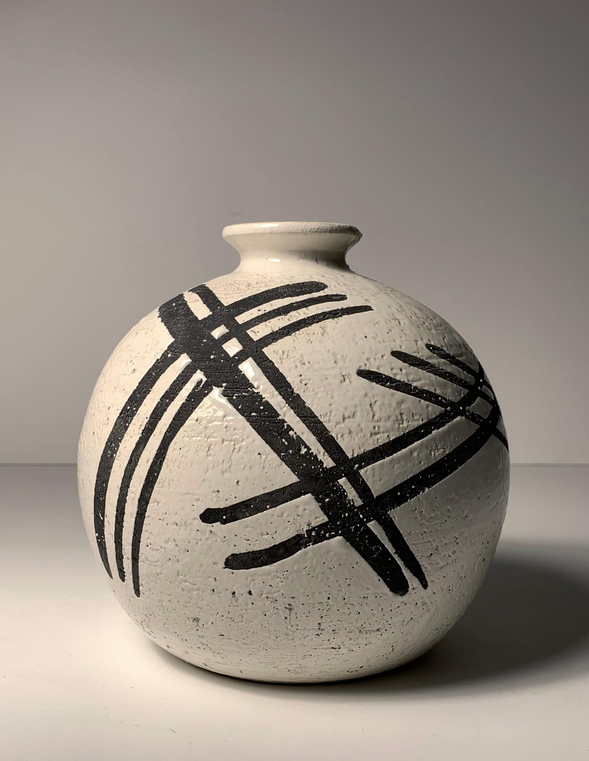 Vase en céramique Bitossi d'Aldo Londi.