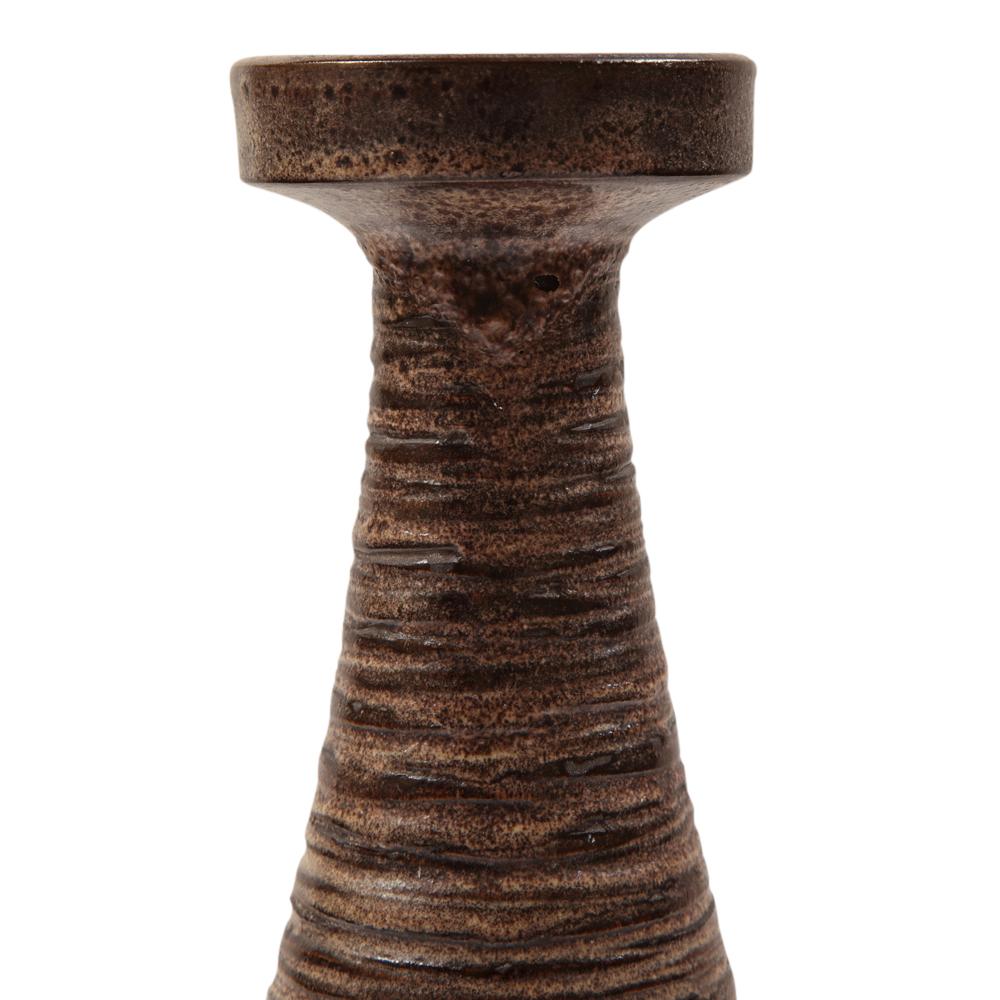 Bitossi Raymor Vase, Ceramic, Earth Tones, Geometric, Signed 1