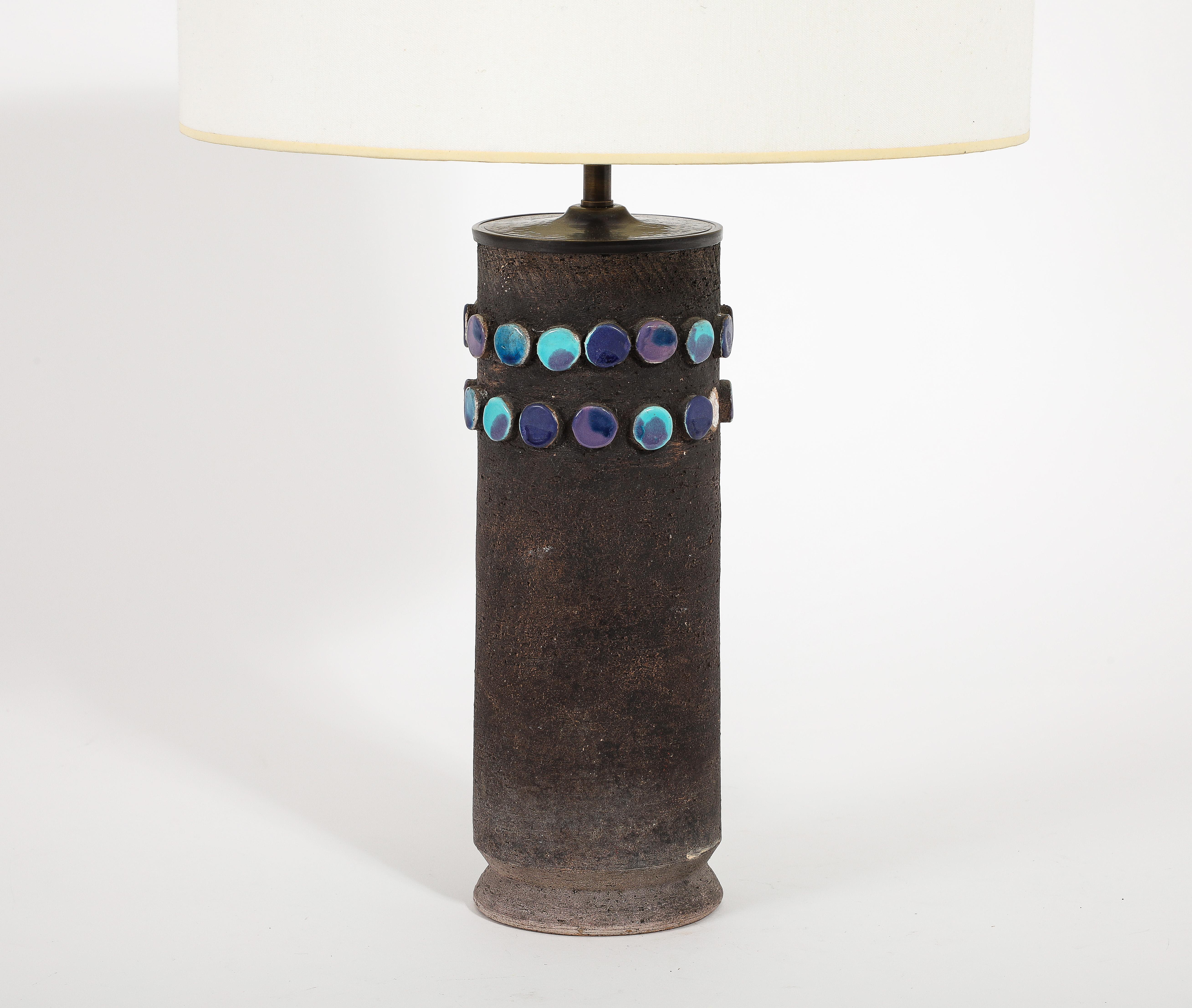 Mid-Century Modern Bitossi ‘’Dots” Table Lamp, Italy 1950's For Sale