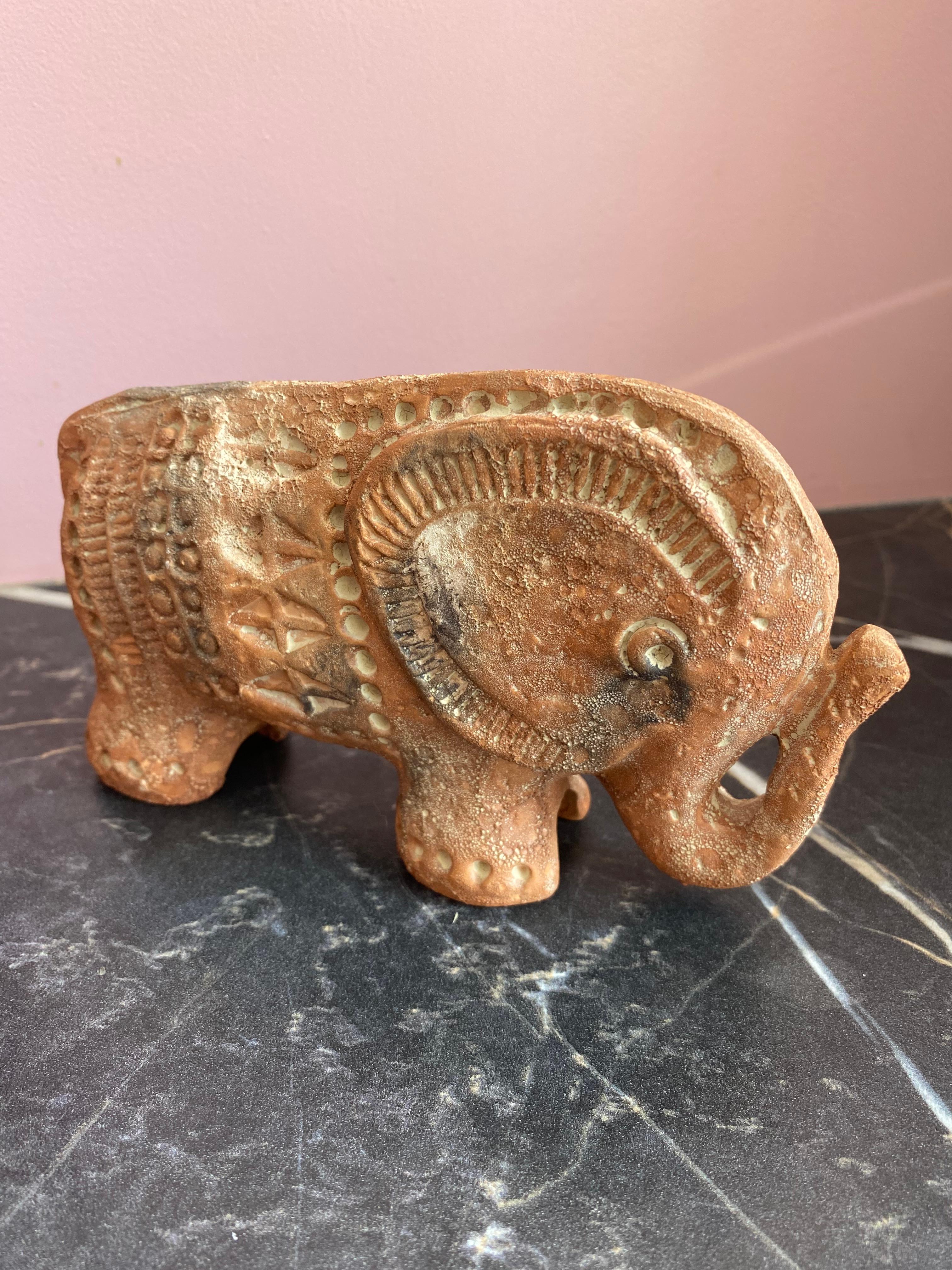 Elefante Bitossi de Aldo Londi Tallado a mano en venta
