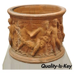 Bitossi Filippo Italian Red Terracotta Cherub Garden Planter Flower Pot