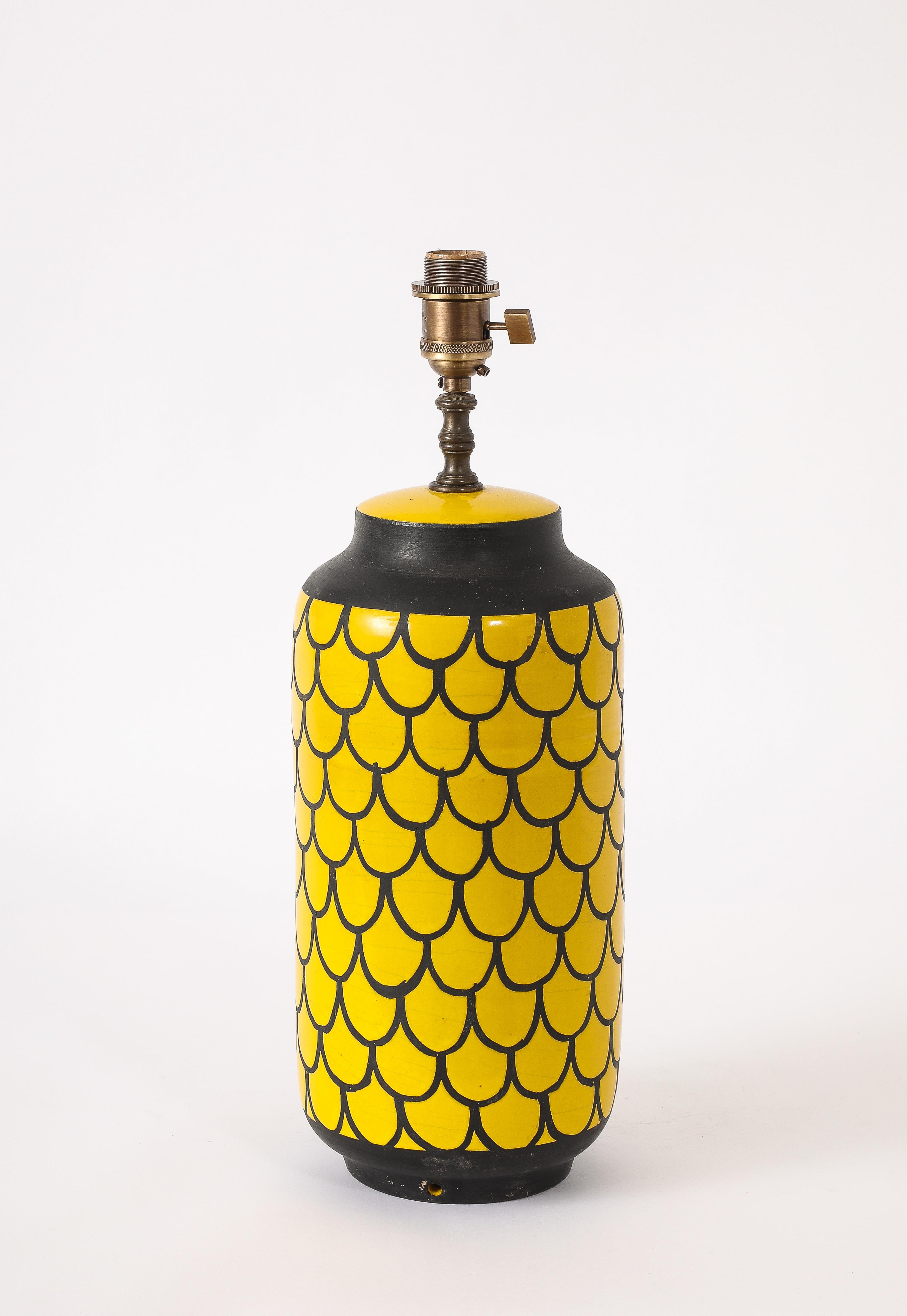Ceramic Bitossi Fish Scales Lamp, Italy 1960's For Sale