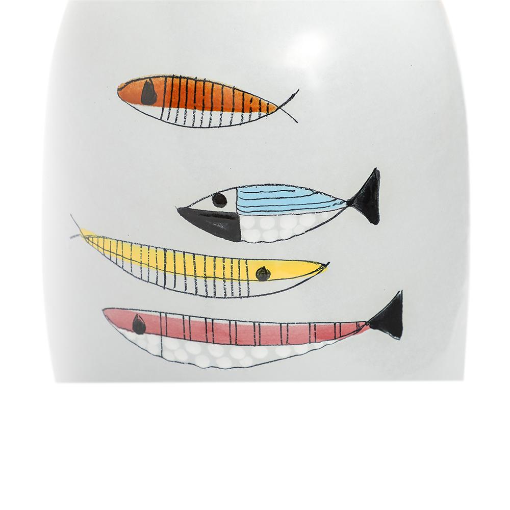Bitossi Fish Table Lamp, Ceramic, Red, Yellow, Blue Signed For Sale 4