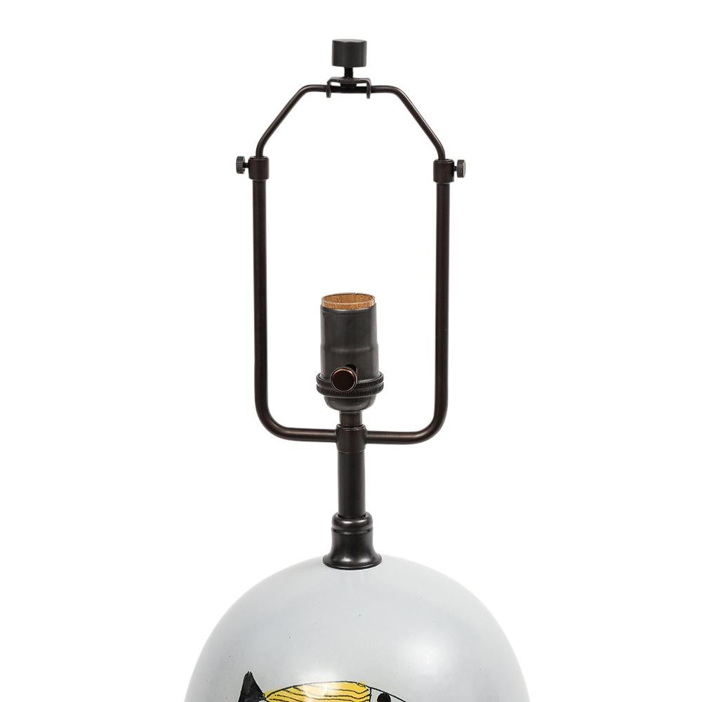 Bitossi Fish Table Lamp, Ceramic, Red, Yellow, Blue Signed For Sale 5