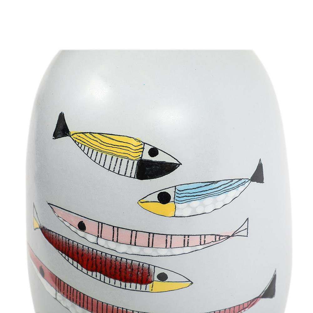 Bitossi Fish Table Lamp, Ceramic, Red, Yellow, Blue Signed In Good Condition For Sale In New York, NY