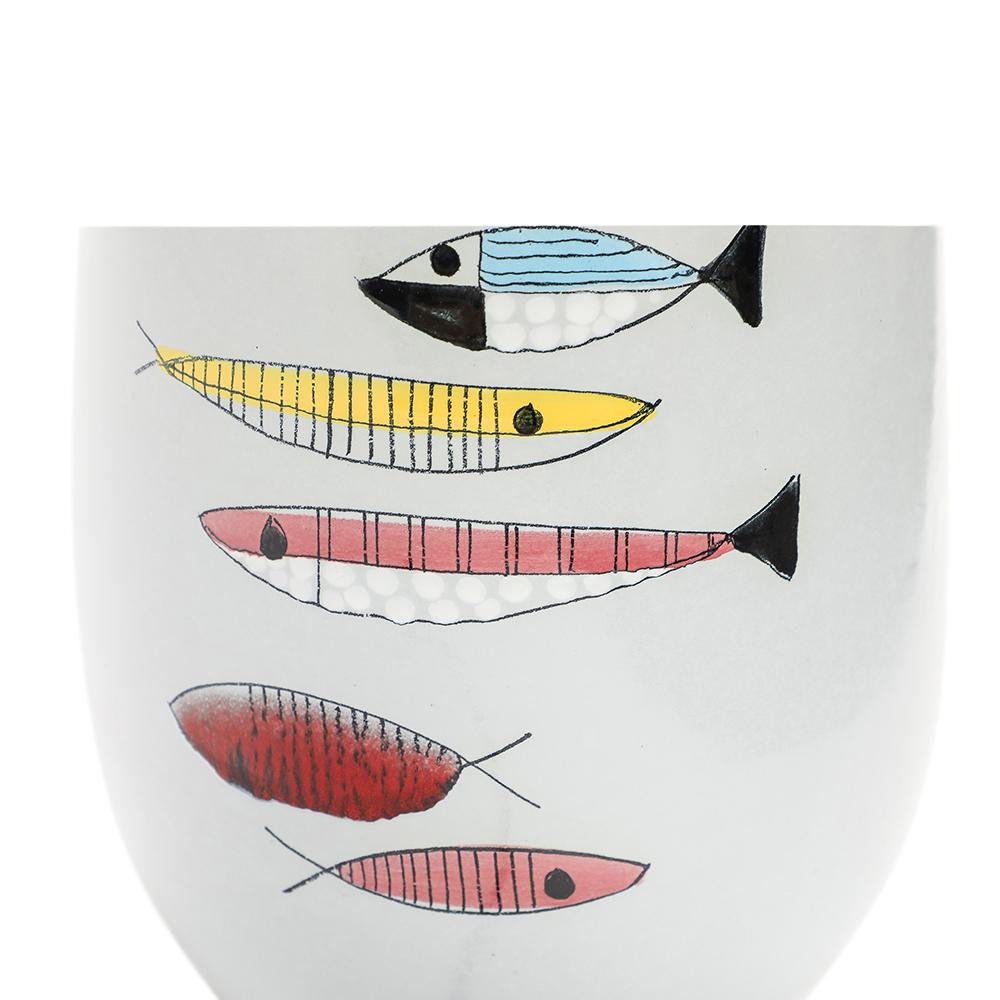 Mid-20th Century Bitossi Fish Table Lamp, Ceramic, Red, Yellow, Blue Signed For Sale