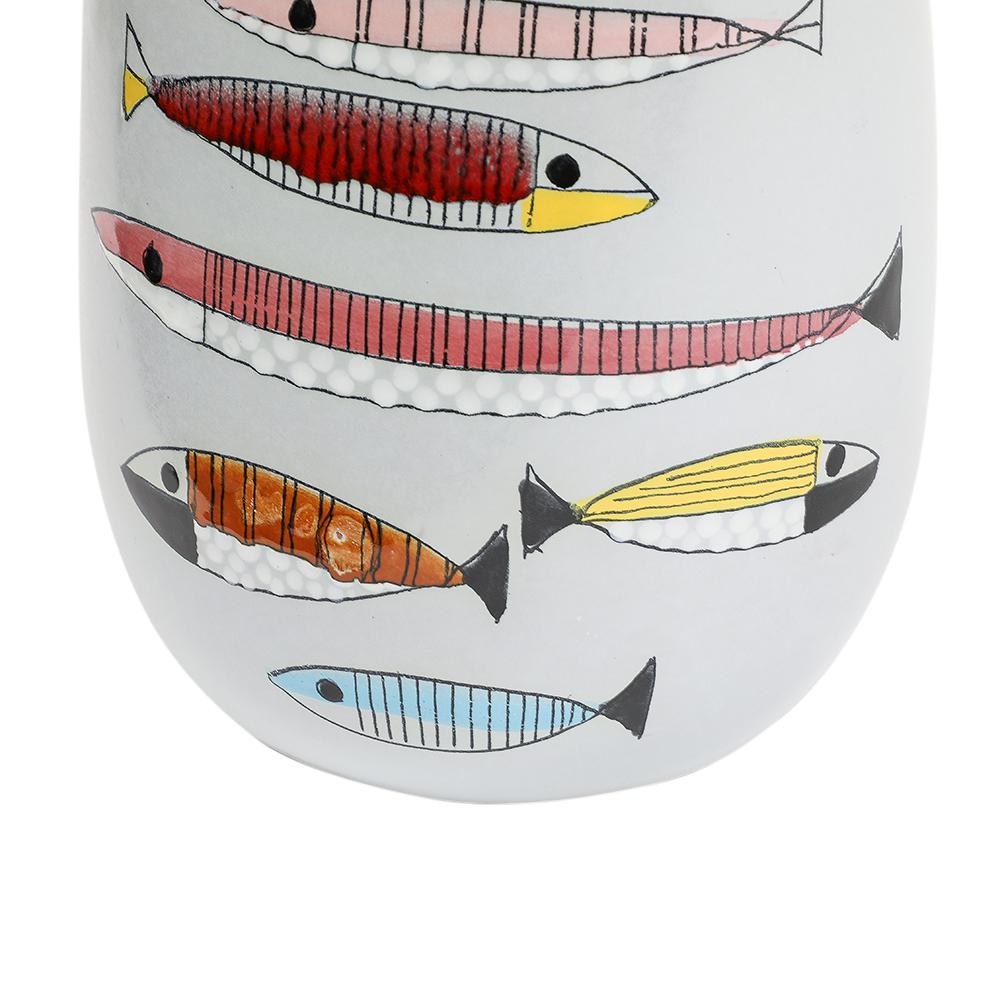 Bitossi Fish Table Lamp, Ceramic, Red, Yellow, Blue Signed For Sale 1