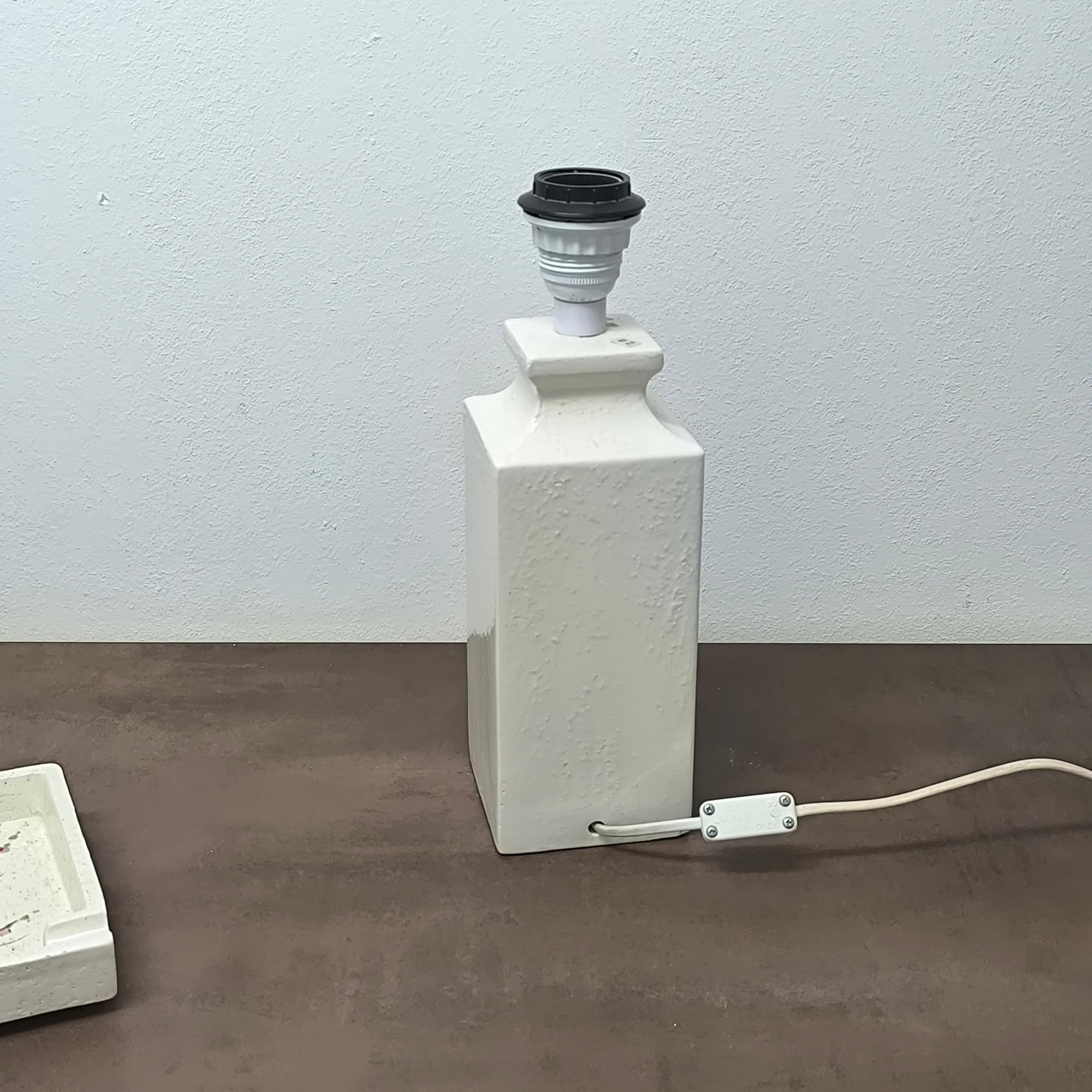 Bitossi Flavia Set Table Lamp and Ashtray - Vide Poche with Cherry Blossom Motif For Sale 5