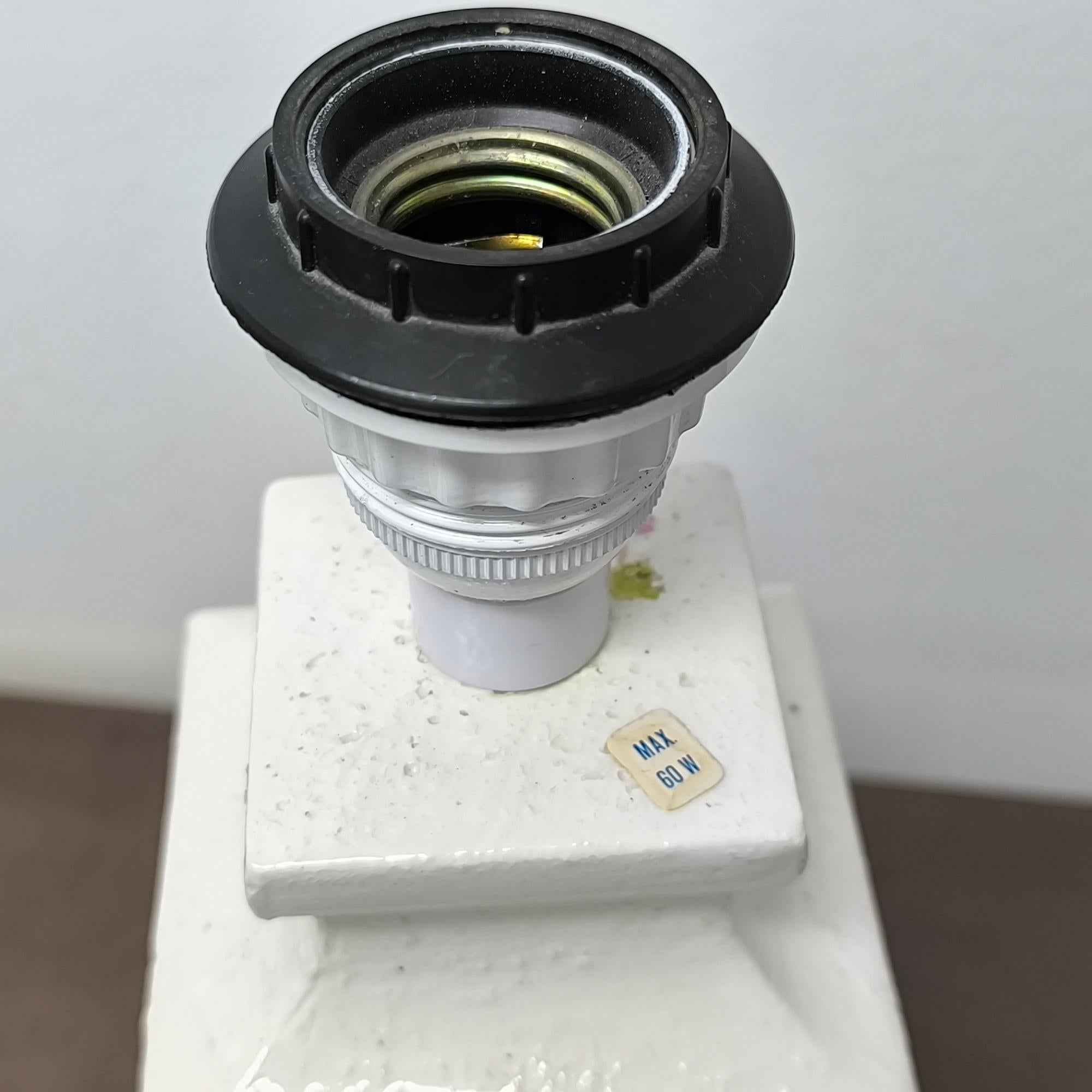 Bitossi Flavia Set Table Lamp and Ashtray - Vide Poche with Cherry Blossom Motif For Sale 6