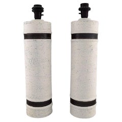 Bitossi for Bergboms, Sweden, Two Large Table Lamps in Glazed Stoneware