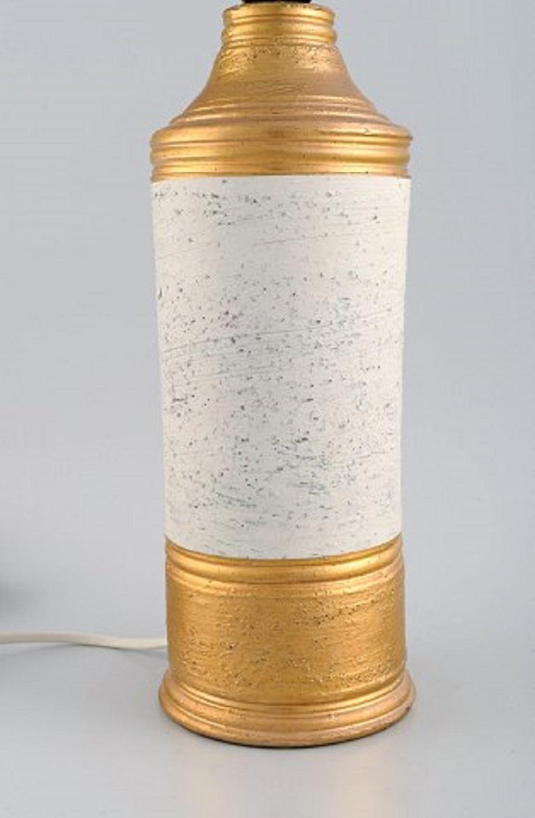 Mid-Century Modern Bitossi for Bergboms, Sweden, Two Table Lamps in Glazed Stoneware For Sale