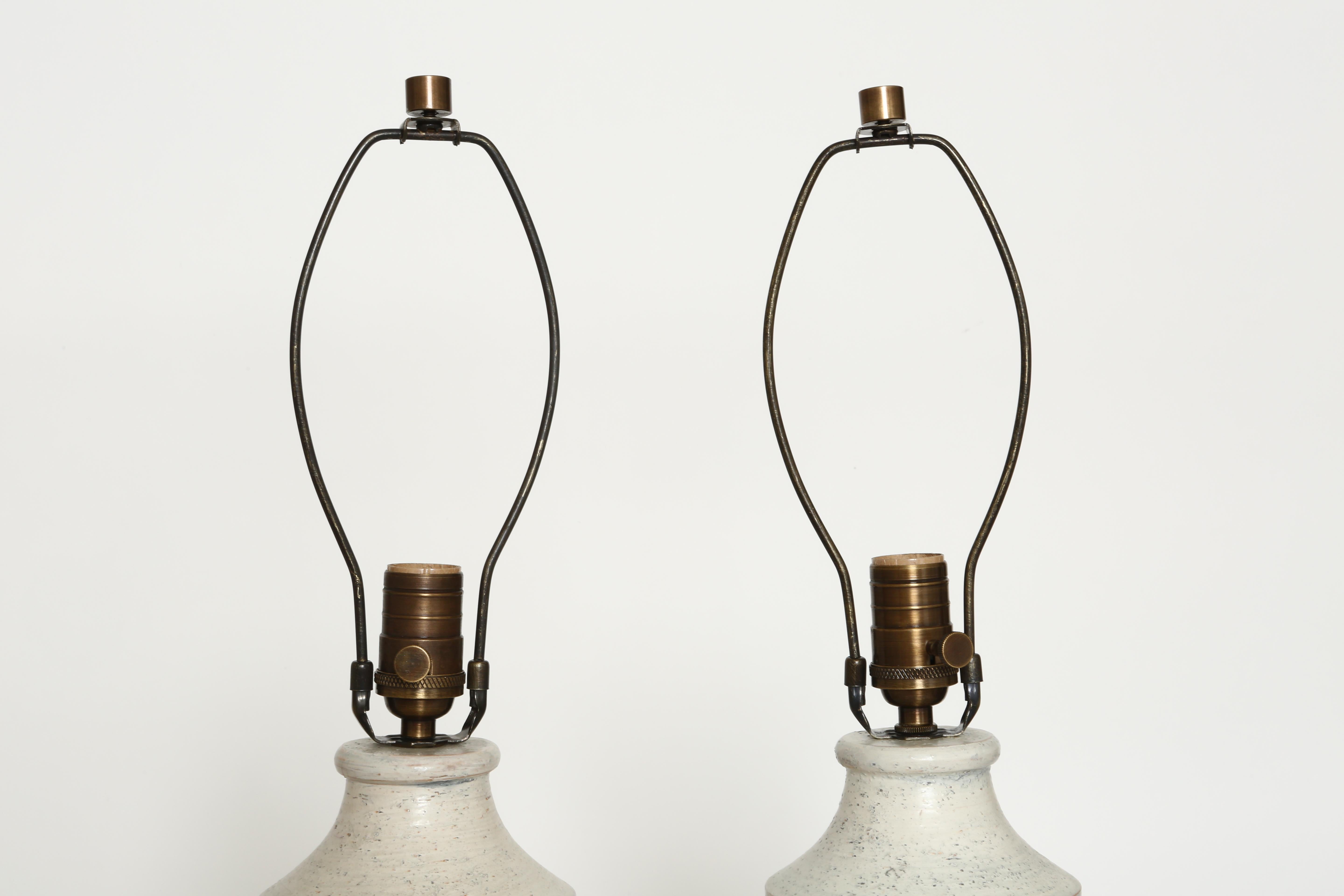 Mid-20th Century Bitossi for Bergboms Table Lamps, a Pair